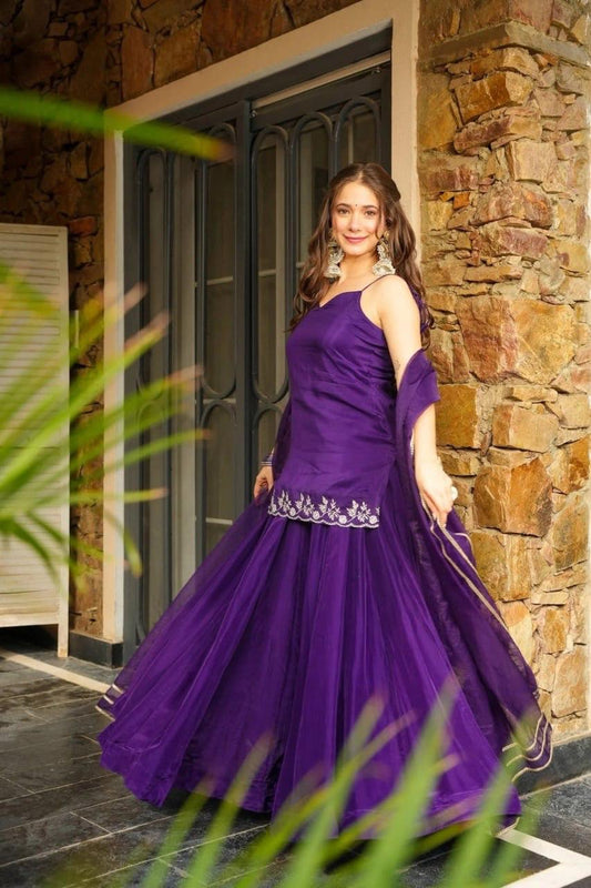 Varni Embroidered Rangoli Silk Kurta Set