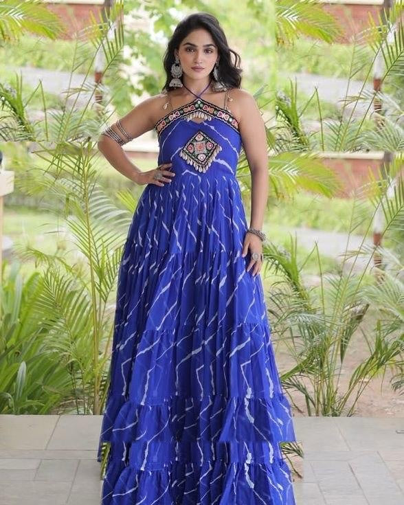 Kesar Laheriya Flared Dress
