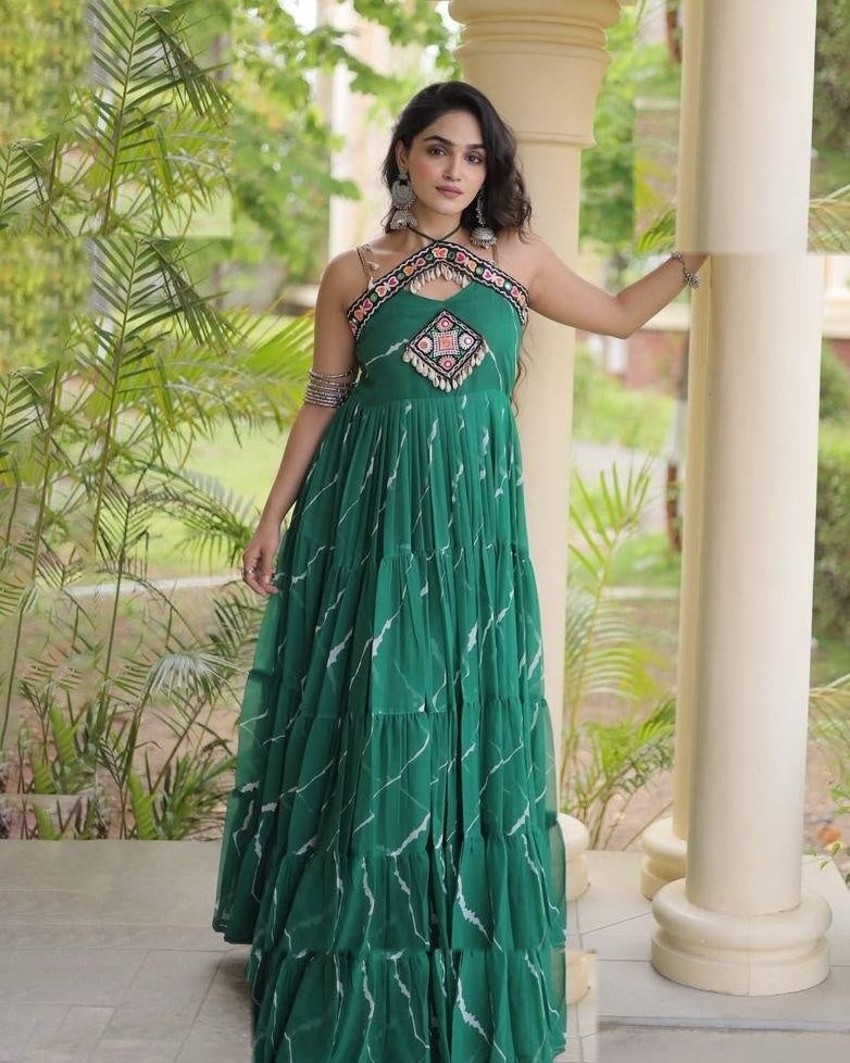 Kesar Laheriya Flared Dress