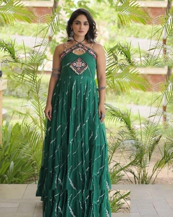 Kesar Laheriya Flared Dress