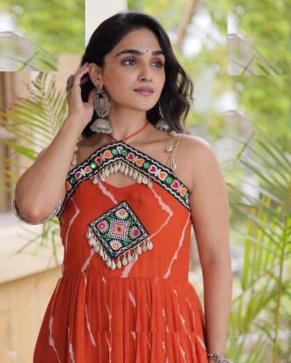 Kesar Laheriya Flared Dress