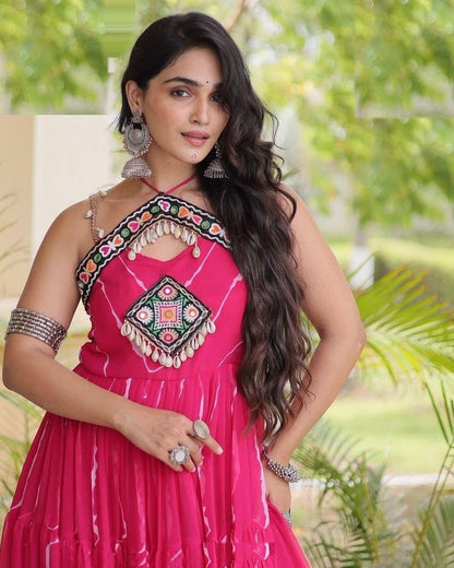 Kesar Laheriya Flared Dress