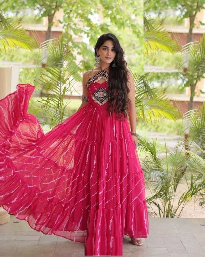 Kesar Laheriya Flared Dress