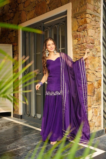 Varni Embroidered Rangoli Silk Kurta Set