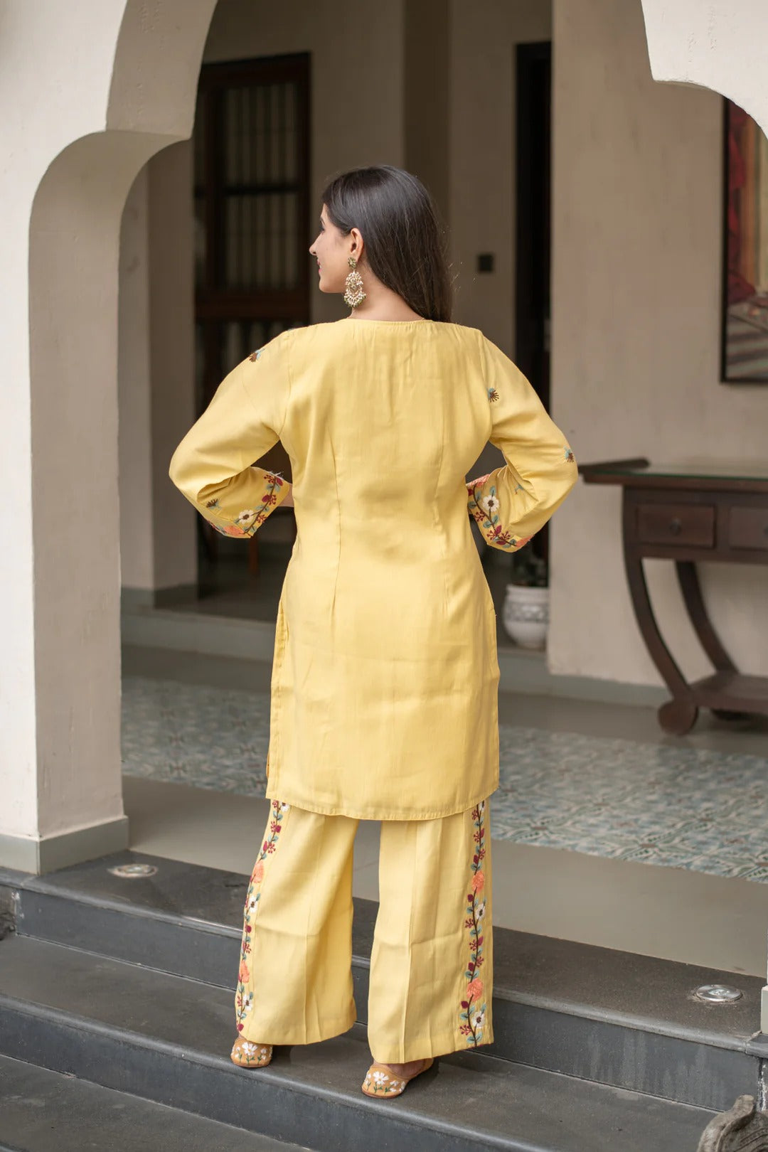 Pallavi Luxe Embroidered French Crepe Kurta Set