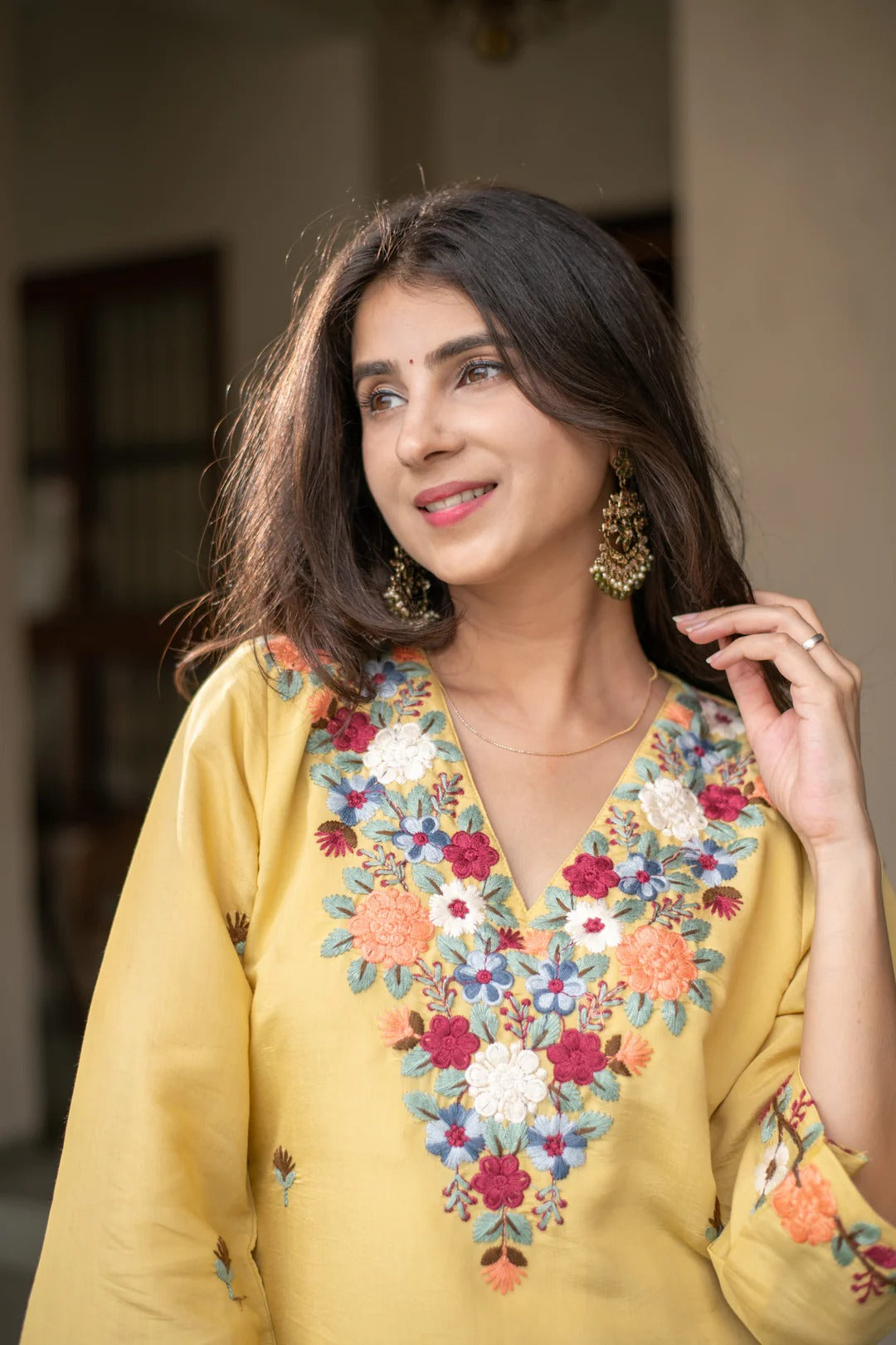 Pallavi Luxe Embroidered French Crepe Kurta Set
