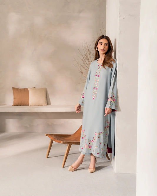 Sai Artisan Floral Embroidered Chanderi Silk Suit Set